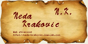 Neda Kraković vizit kartica